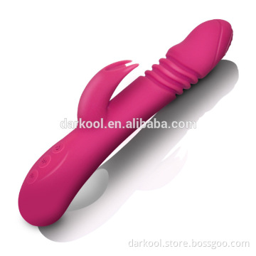 DG028/Luxury USB Rechargeable Sex Toys G-spot Stimulators Flexible Vibrator With Heat Warming Vibe For Virgin